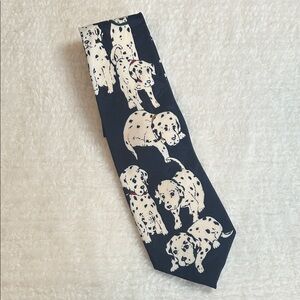 Dalmatian Print Tie - Black and White